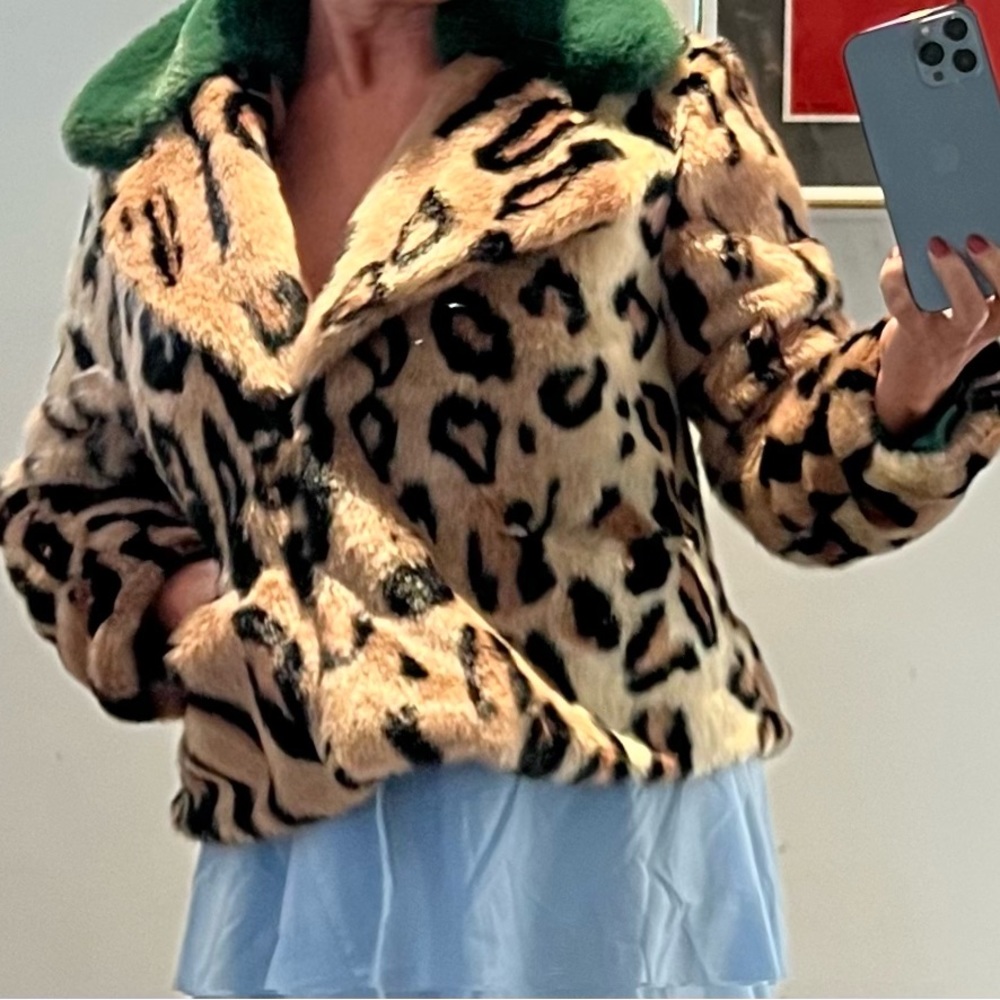 Pop Collar Faux Fur Cozy Statement Jacket
